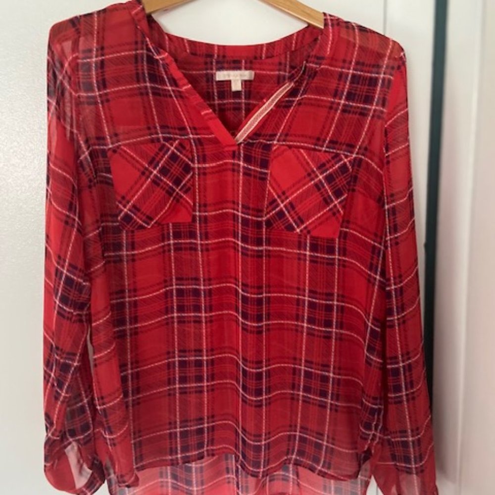 Red, White & Navy Top